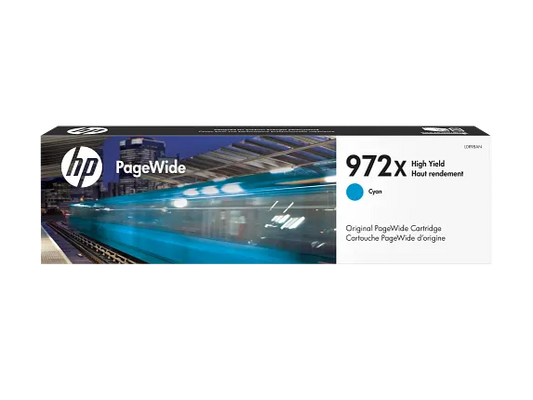 HP 972X Original Cyan Ink Cartridge High Yield (L0R98AN)